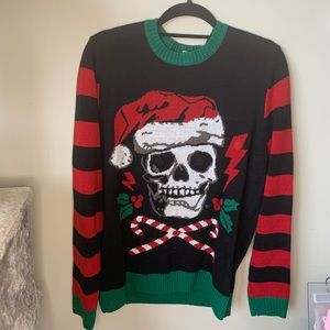 Medium Gothic Christmas Sweater Lights Up